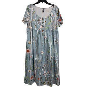 Just Fashion Now Floral Button Up Midi Dress Size L